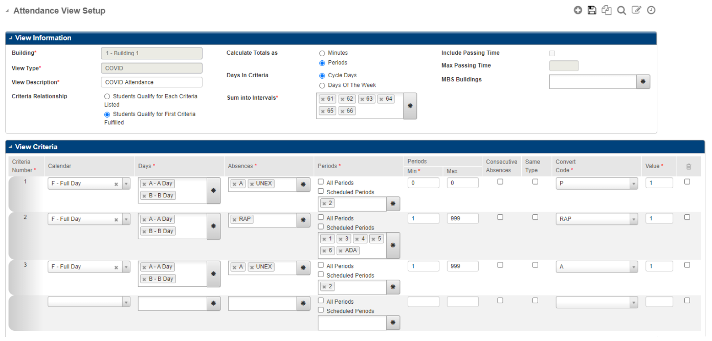 ADA Attendance View Setup