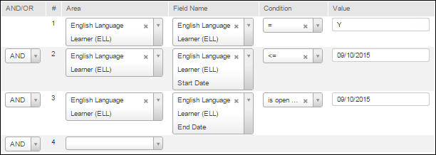 Student Search in a program