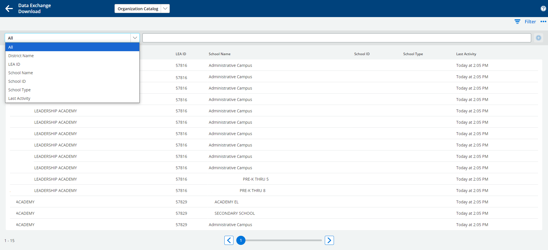 View details of downloaded data